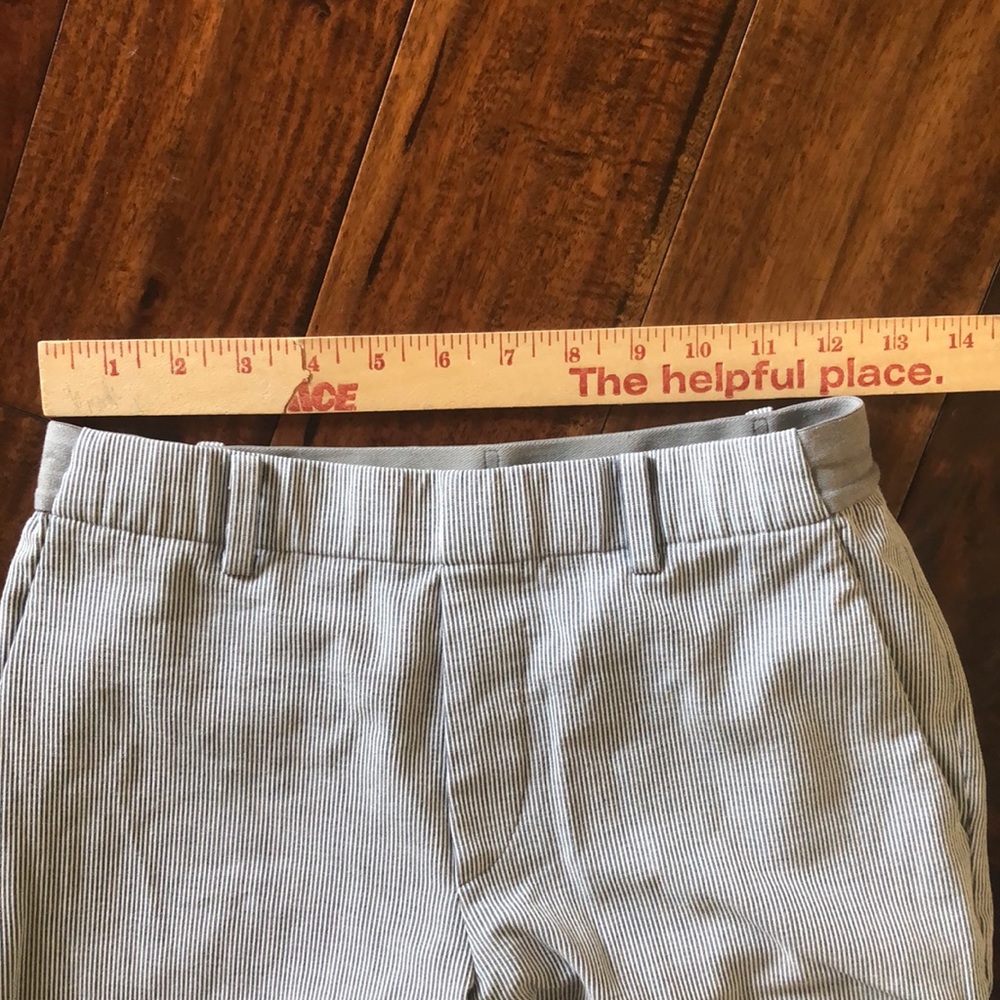 Uniqlo | thin striped straight pants with elastic waist - Picture 10 of 14